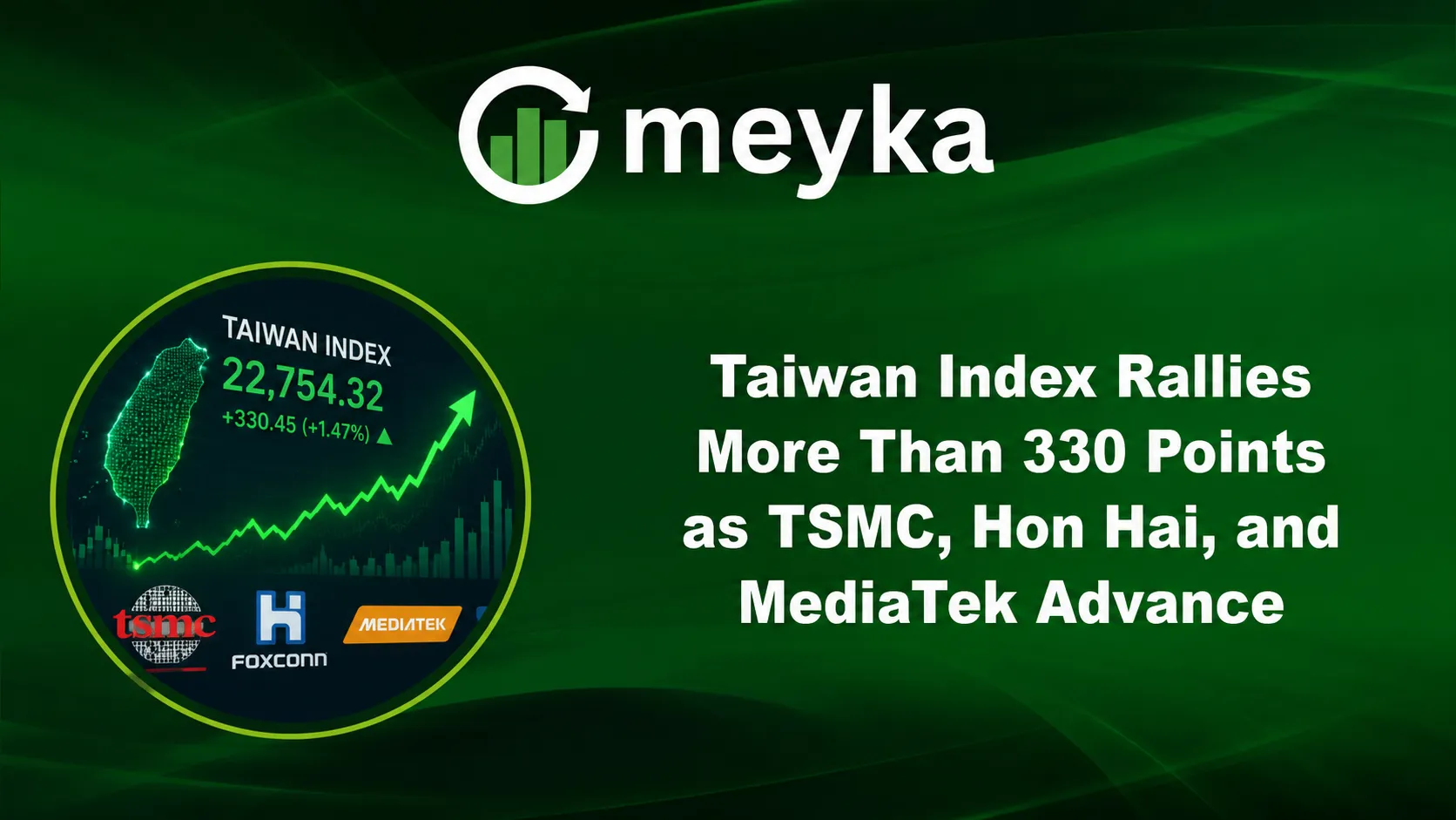 Taiwan Index Rallies More Than 330 Points as TSMC, Hon Hai, and MediaTek Advance