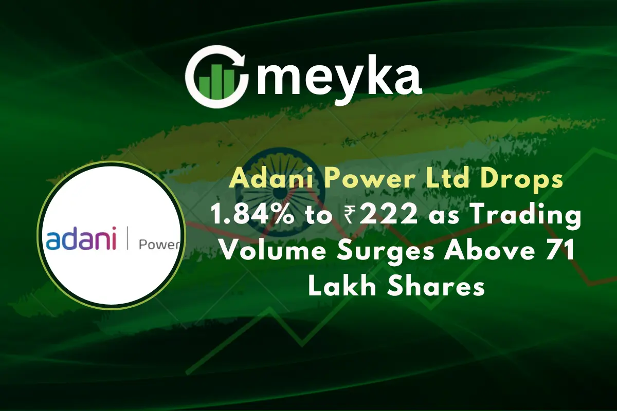 Adani Power Ltd Drops 1.84% to ₹222 as Trading Volume Surges Above 71 Lakh Shares