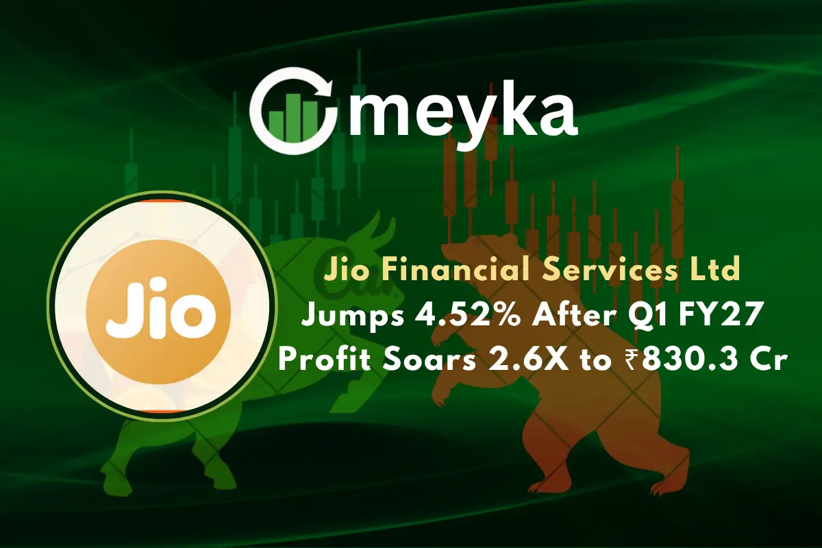 Jio Financial Services Ltd Jumps 4.52% After Q1 FY27 Profit Soars 2.6X to ₹830.3 Cr