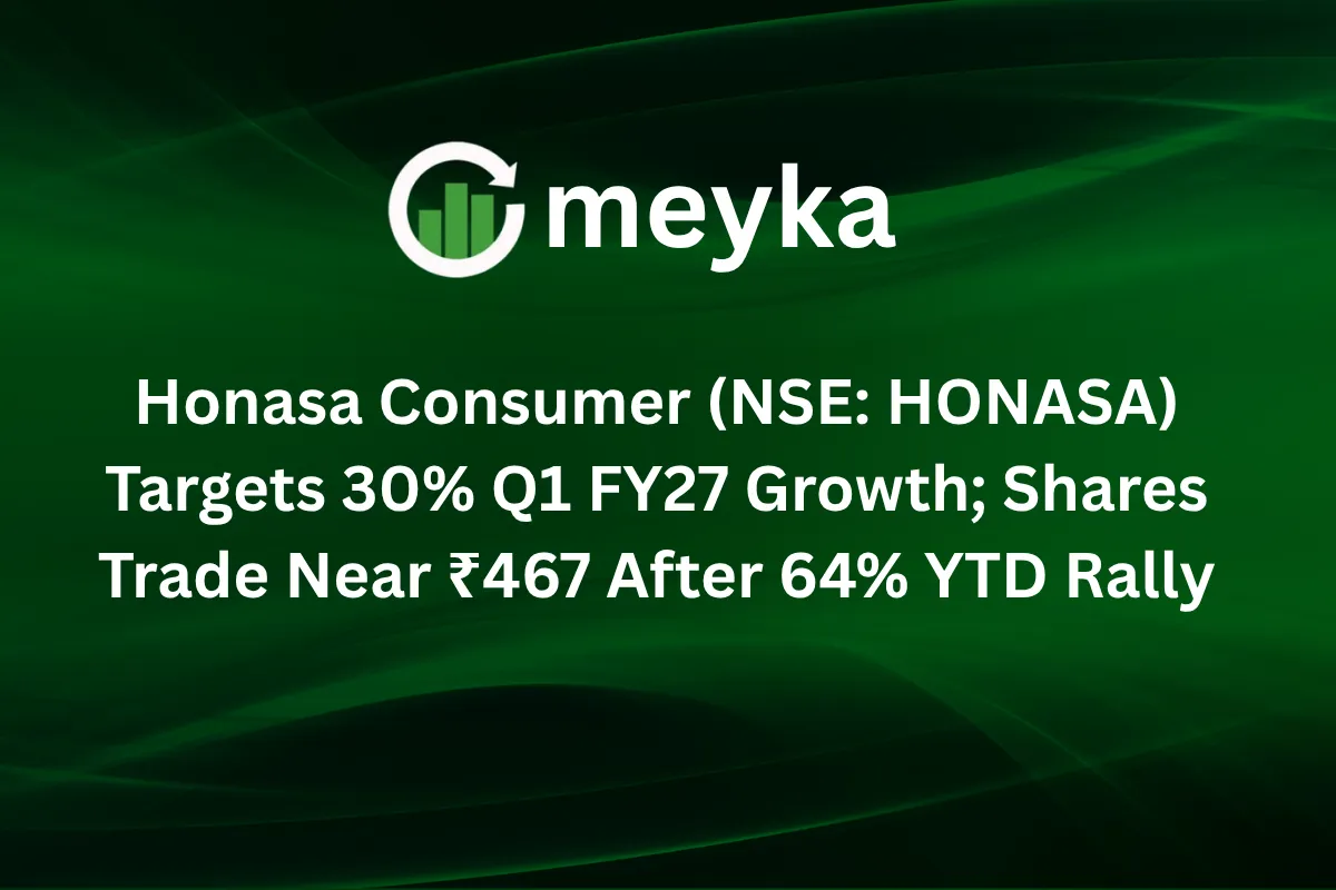 Honasa Consumer (NSE: HONASA) Targets 30% Q1 FY27 Growth; Shares Trade Near ₹467 After 64% YTD Rally