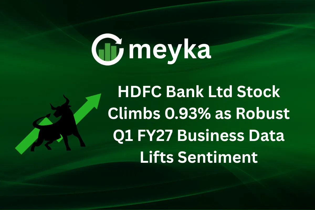 HDFC Bank Ltd Stock Climbs 0.93% as Robust Q1 FY27 Business Data Lifts Sentiment