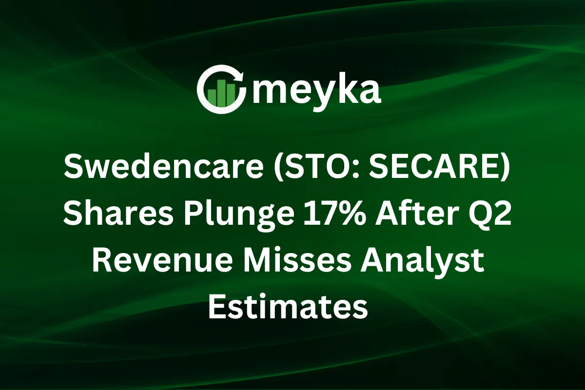 Swedencare (STO: SECARE) Shares Plunge 17% After Q2 Revenue Misses Analyst Estimates