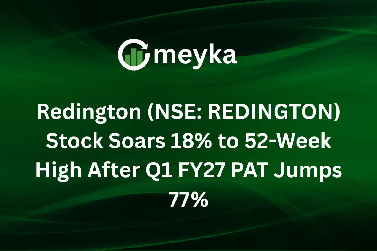 Redington Stock Soars 18% to 52-Week High After Q1 FY27 PAT Jumps 77%