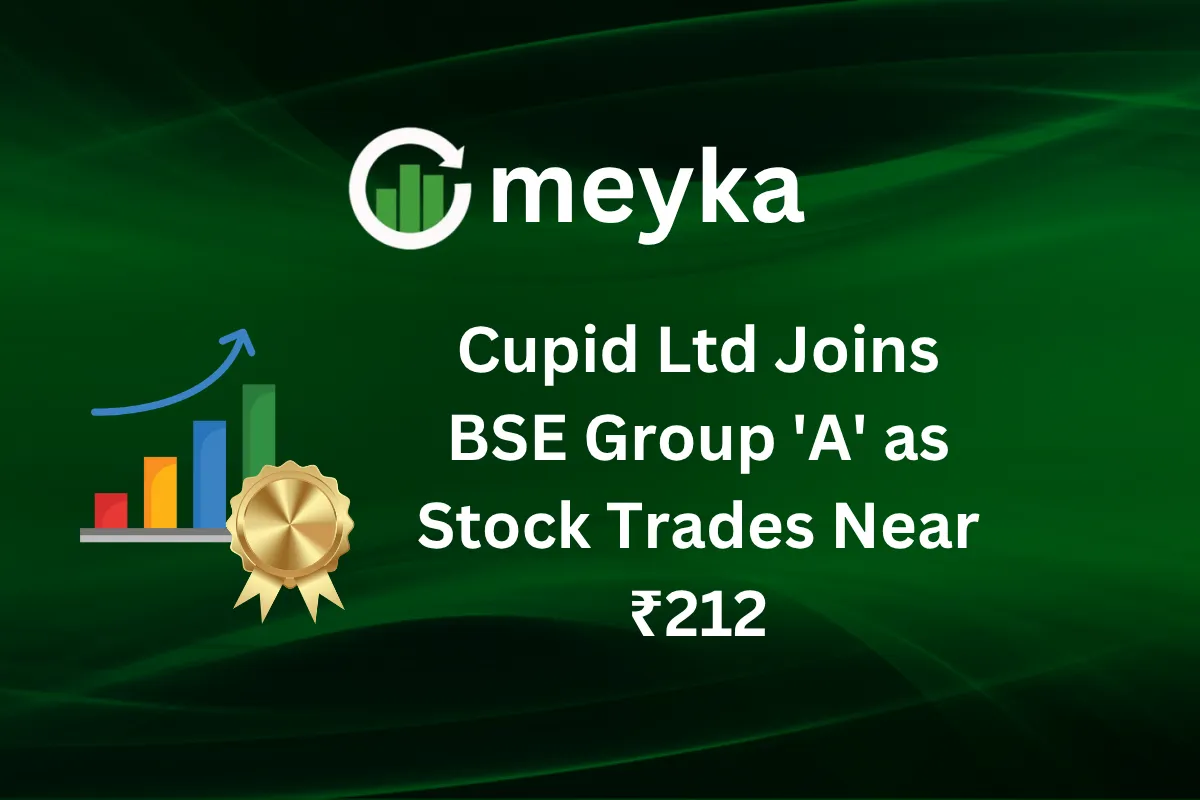 Cupid Ltd Joins BSE Group ‘A’ as Stock Trades Near ₹212