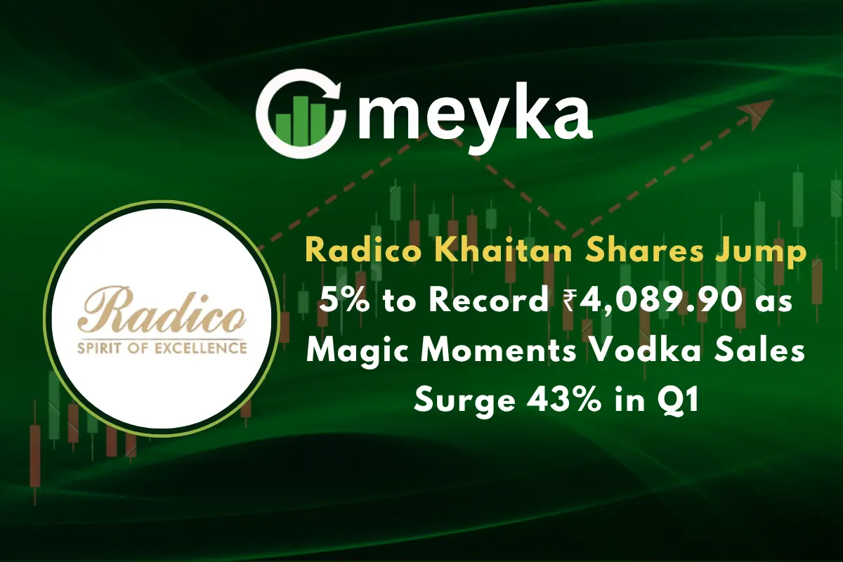 Radico Khaitan Shares Jump 5% to Record ₹4,089.90 as Magic Moments Vodka Sales Surge 43% in Q1