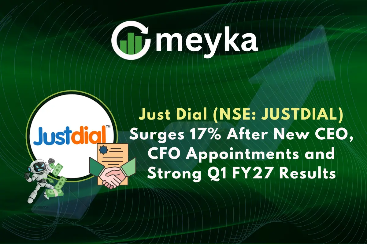 Just Dial (NSE: JUSTDIAL) Surges 17% After New CEO, CFO Appointments and Strong Q1 FY27 Results