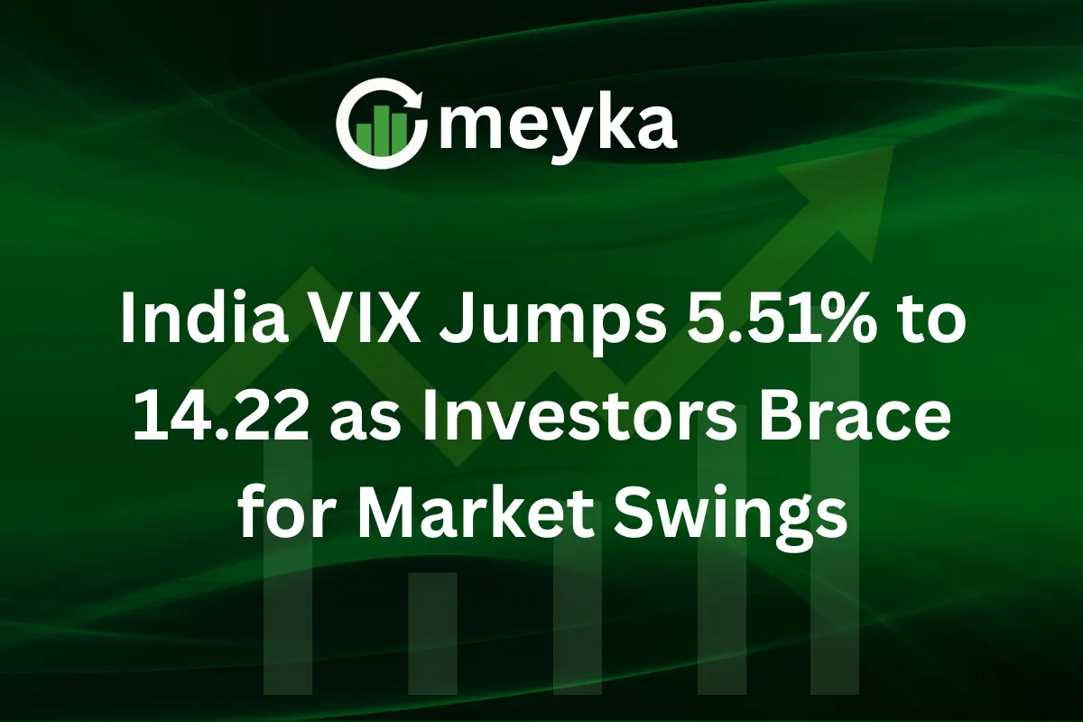 India VIX Jumps 5.51% to 14.22 as Investors Brace for Market Swings