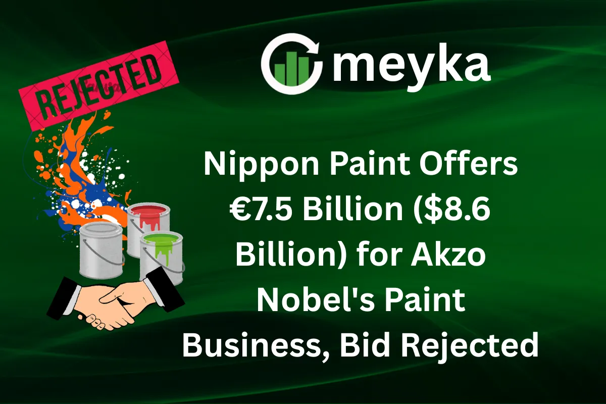 Nippon Paint Offers €7.5 Billion ($8.6 Billion) for Akzo Nobel’s Paint Business; Bid Rejected