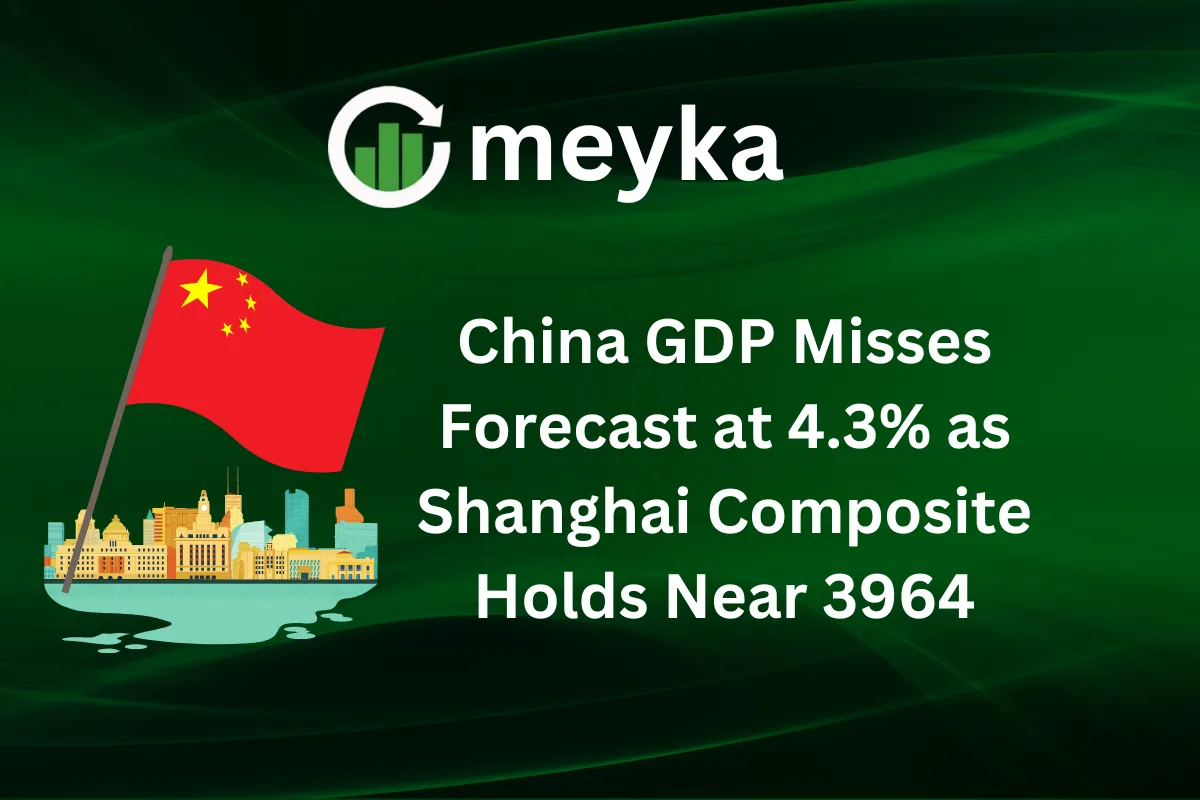 China GDP Misses Forecast at 4.3% as Shanghai Composite Holds Near 3,967