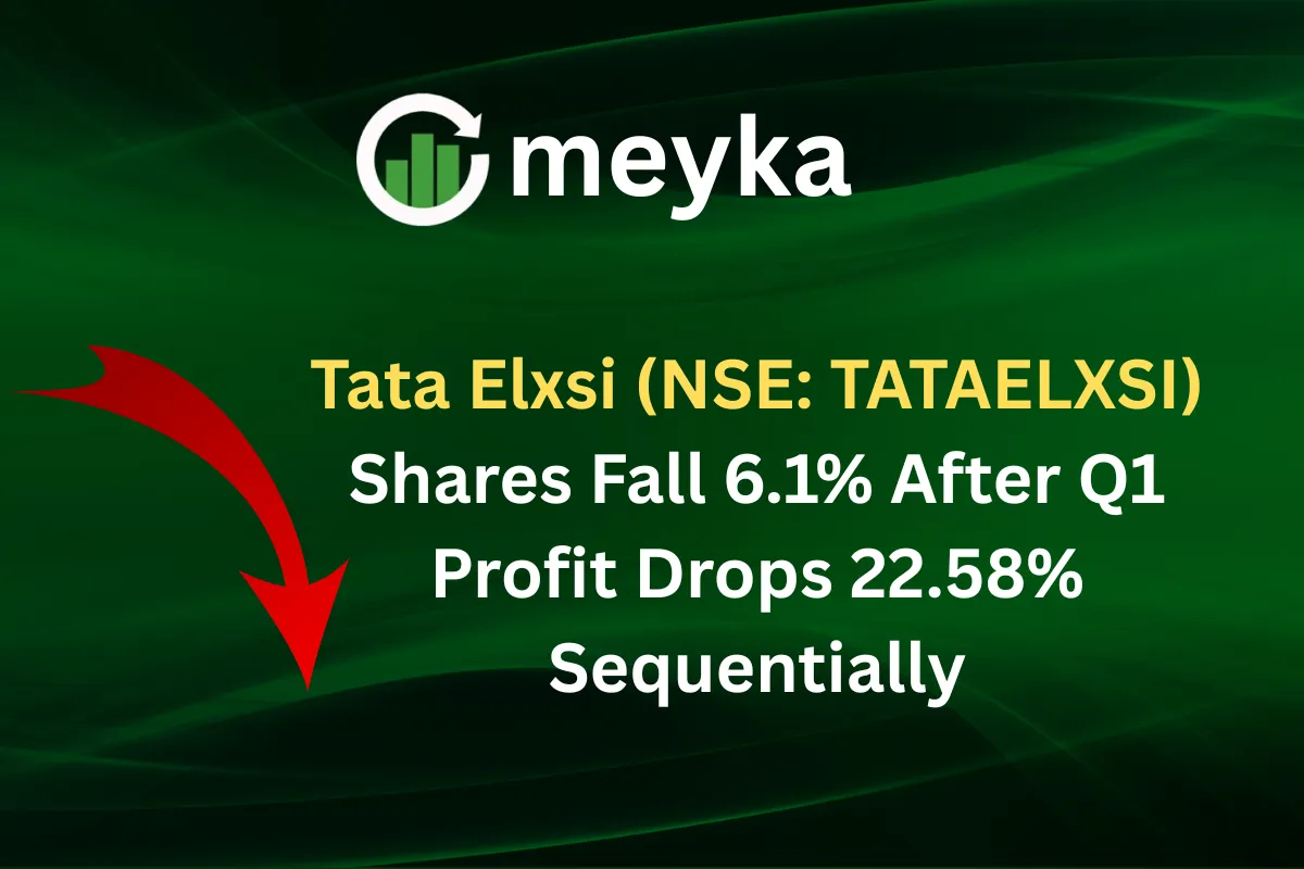 Tata Elxsi (NSE: TATAELXSI) Shares Fall 6.1% After Q1 Profit Drops 22.58% Sequentially