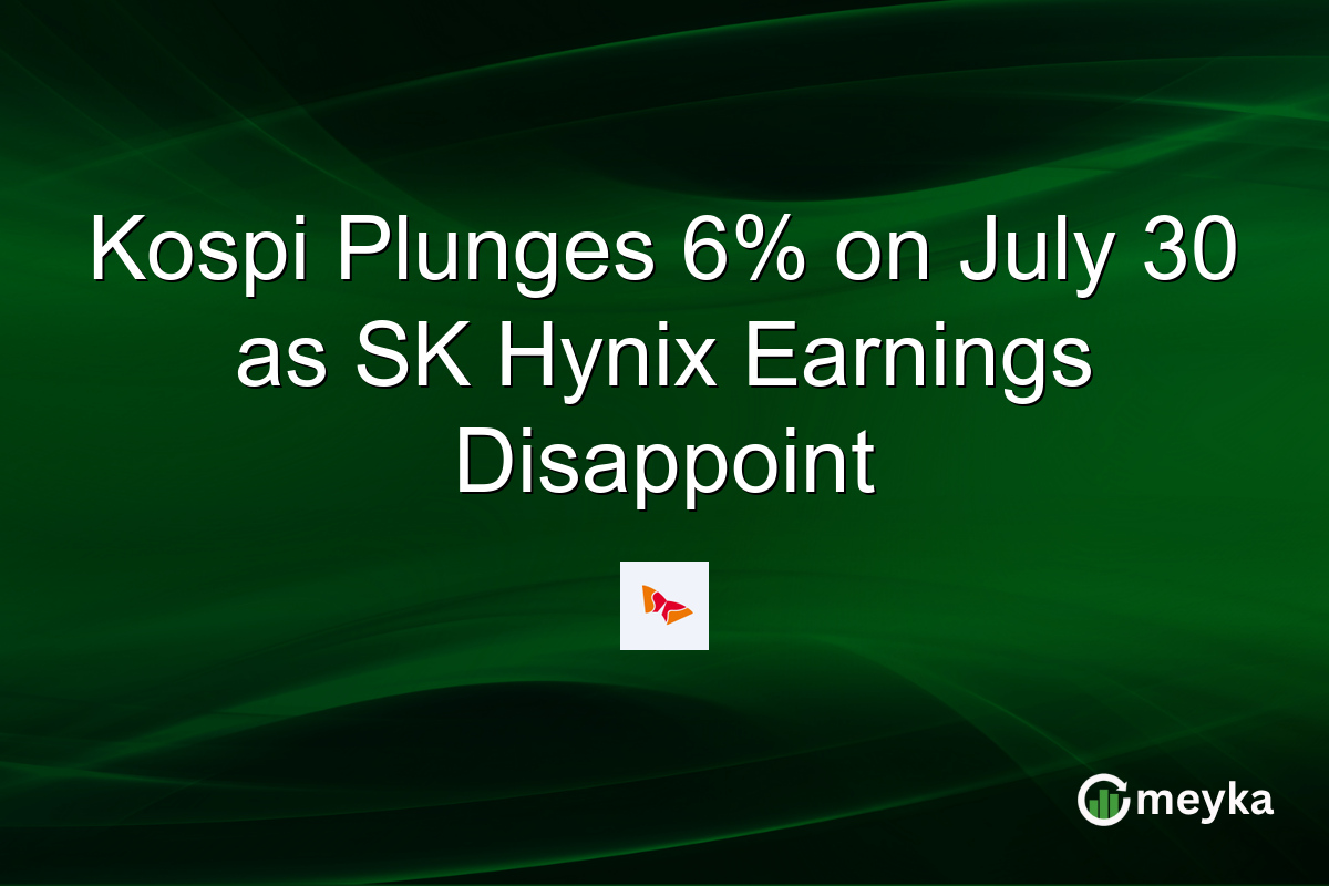 Kospi Plunges 6% on July 30 as SK Hynix Earnings Disappoint
