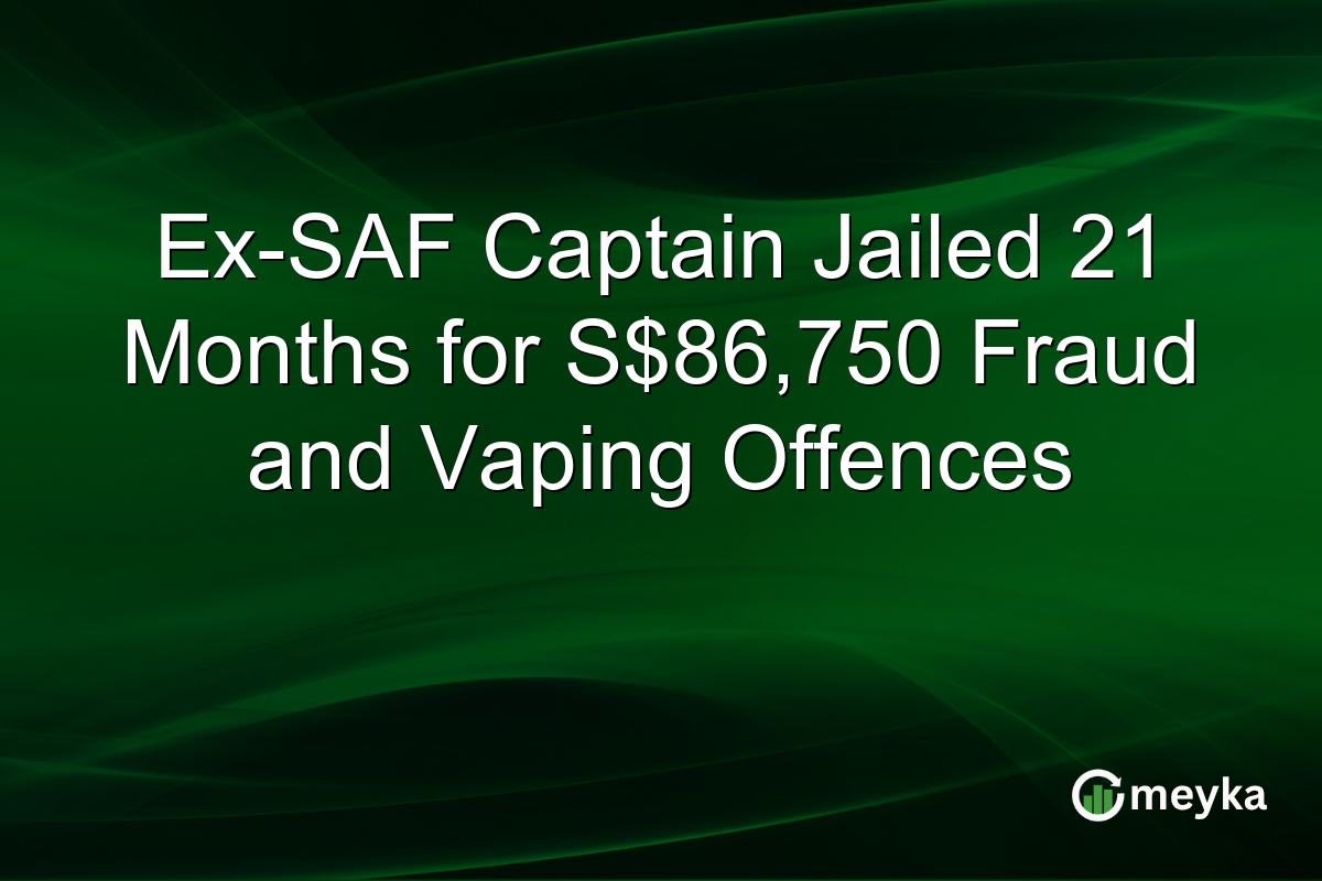 Ex-SAF Captain Jailed 21 Months for S$86,750 Fraud and Vaping Offences