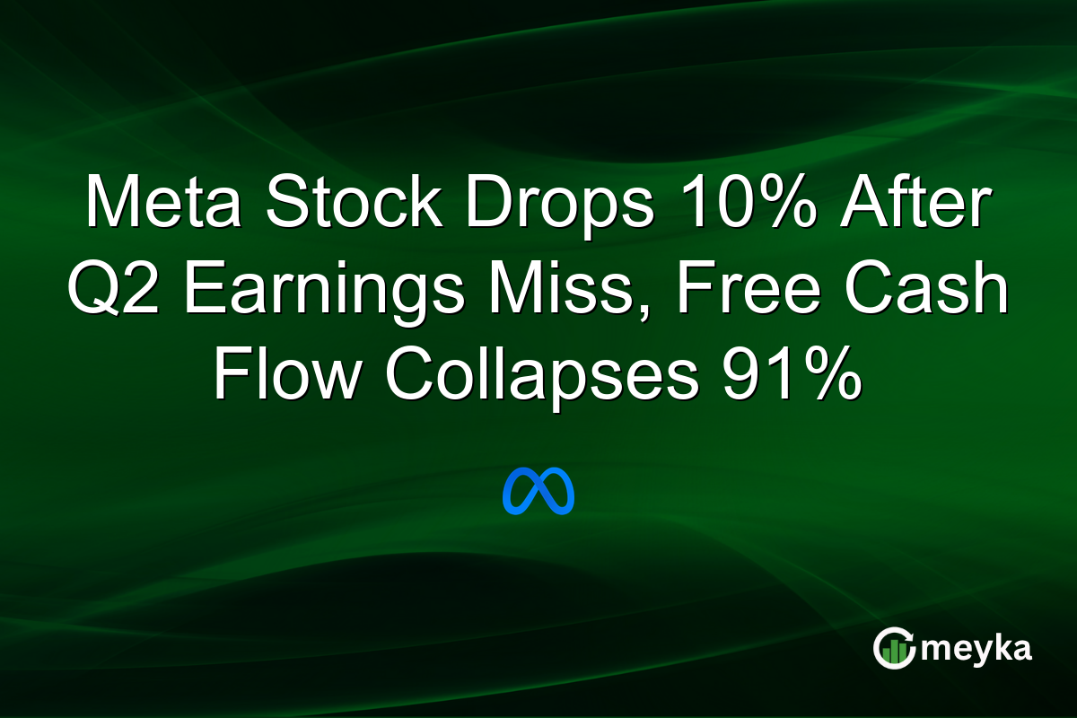 Meta Stock Drops 10% After Q2 Earnings Miss, Free Cash Flow Collapses 91%