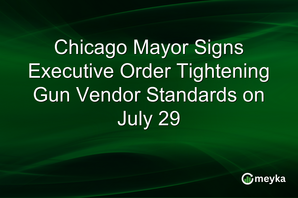 Chicago Mayor Signs Executive Order Tightening Gun Vendor Standards on July 29