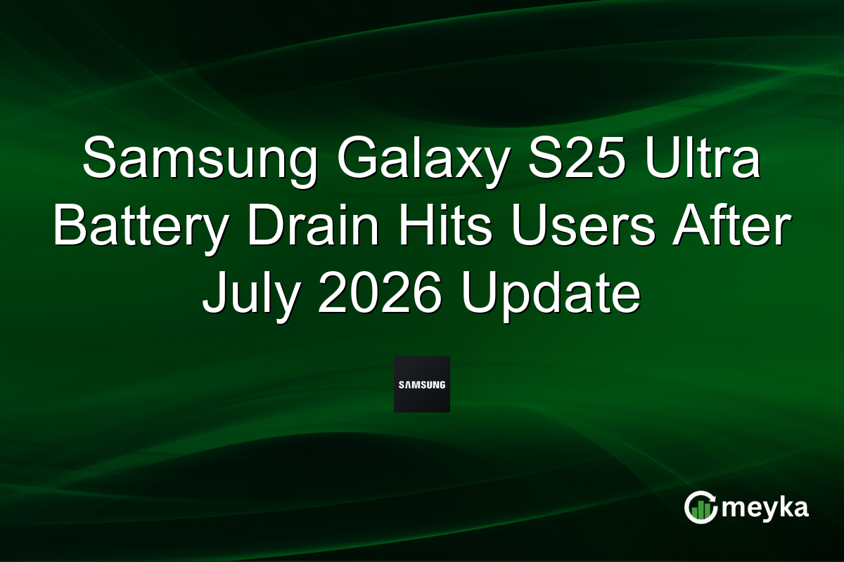 Samsung Galaxy S25 Ultra Battery Drain Hits Users After July 2026 Update