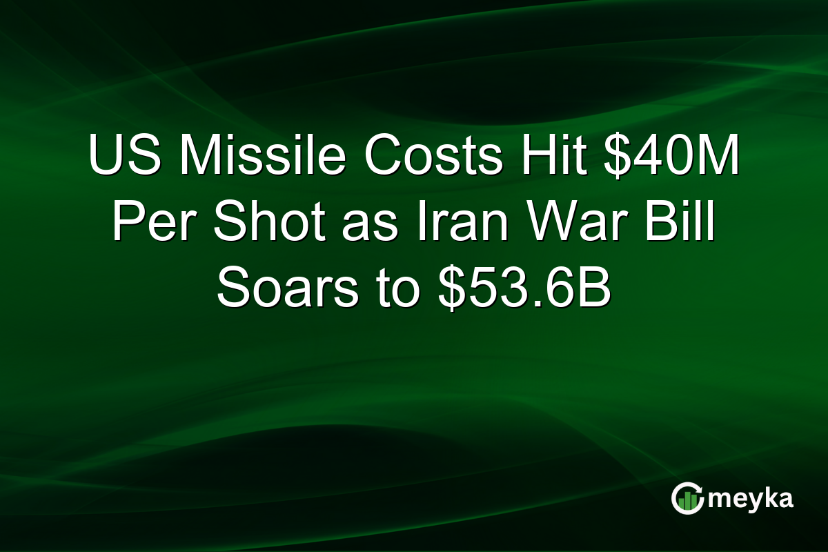 US Missile Costs Hit $40M Per Shot as Iran War Bill Soars to $53.6B