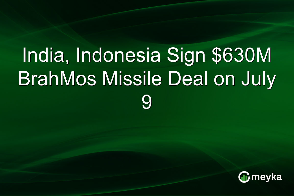 India, Indonesia Sign $630M BrahMos Missile Deal on July 9