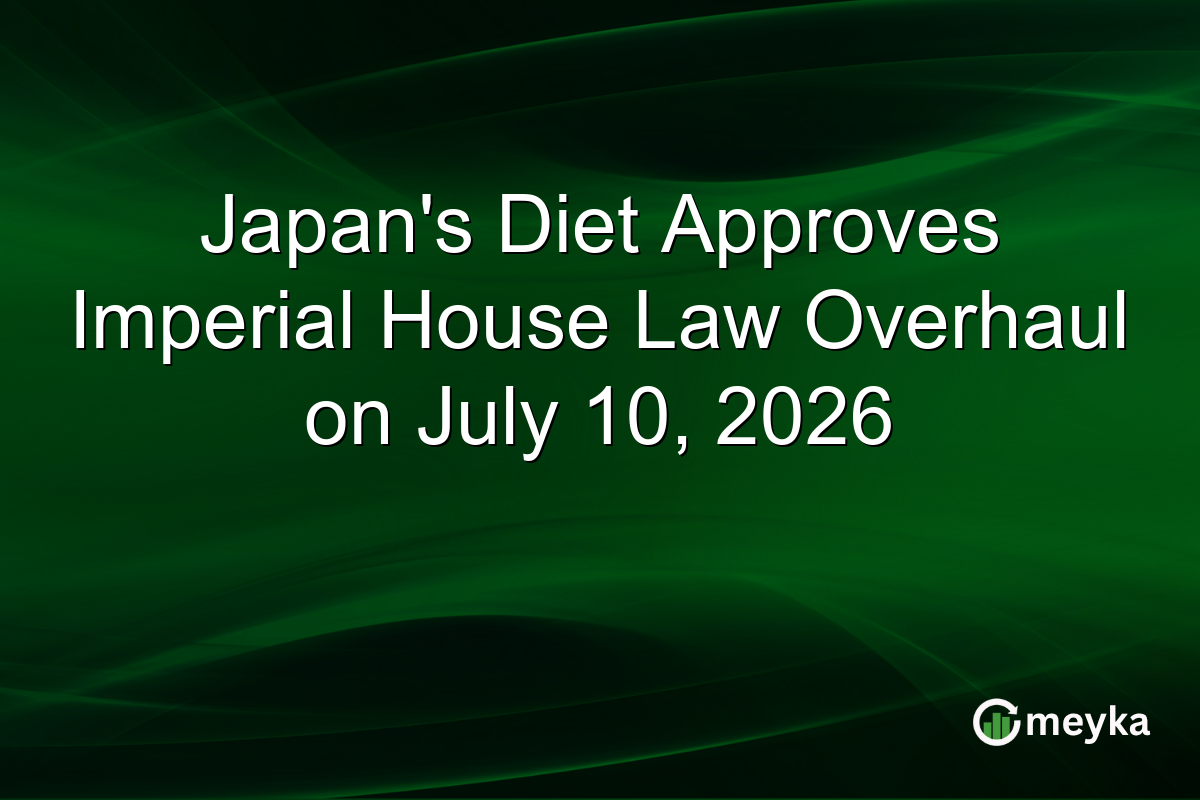 Japan’s Diet Approves Imperial House Law Overhaul on July 10, 2026