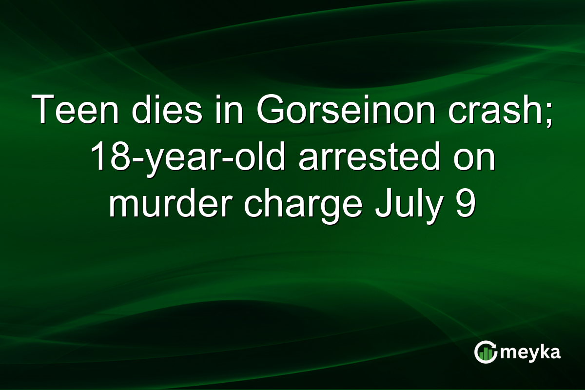 Teen dies in Gorseinon crash; 18-year-old arrested on murder charge July 9
