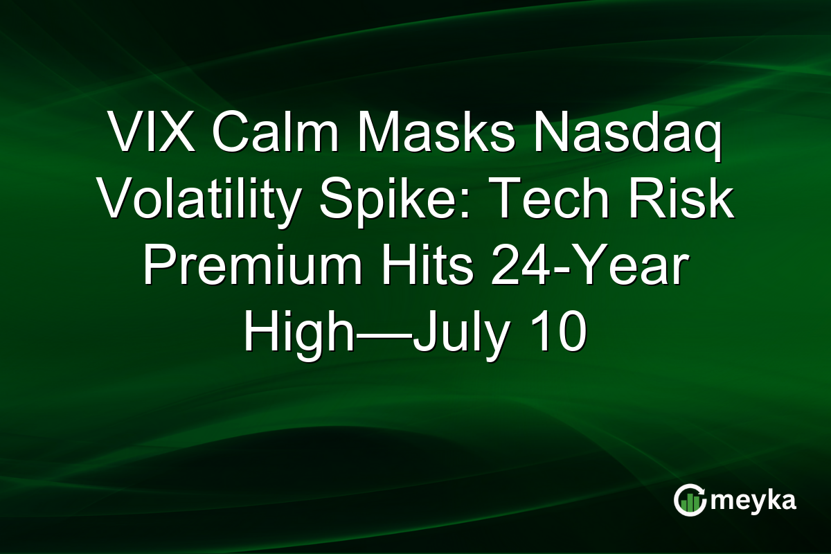 VIX Calm Masks Nasdaq Volatility Spike: Tech Risk Premium Hits 24-Year High—July 10