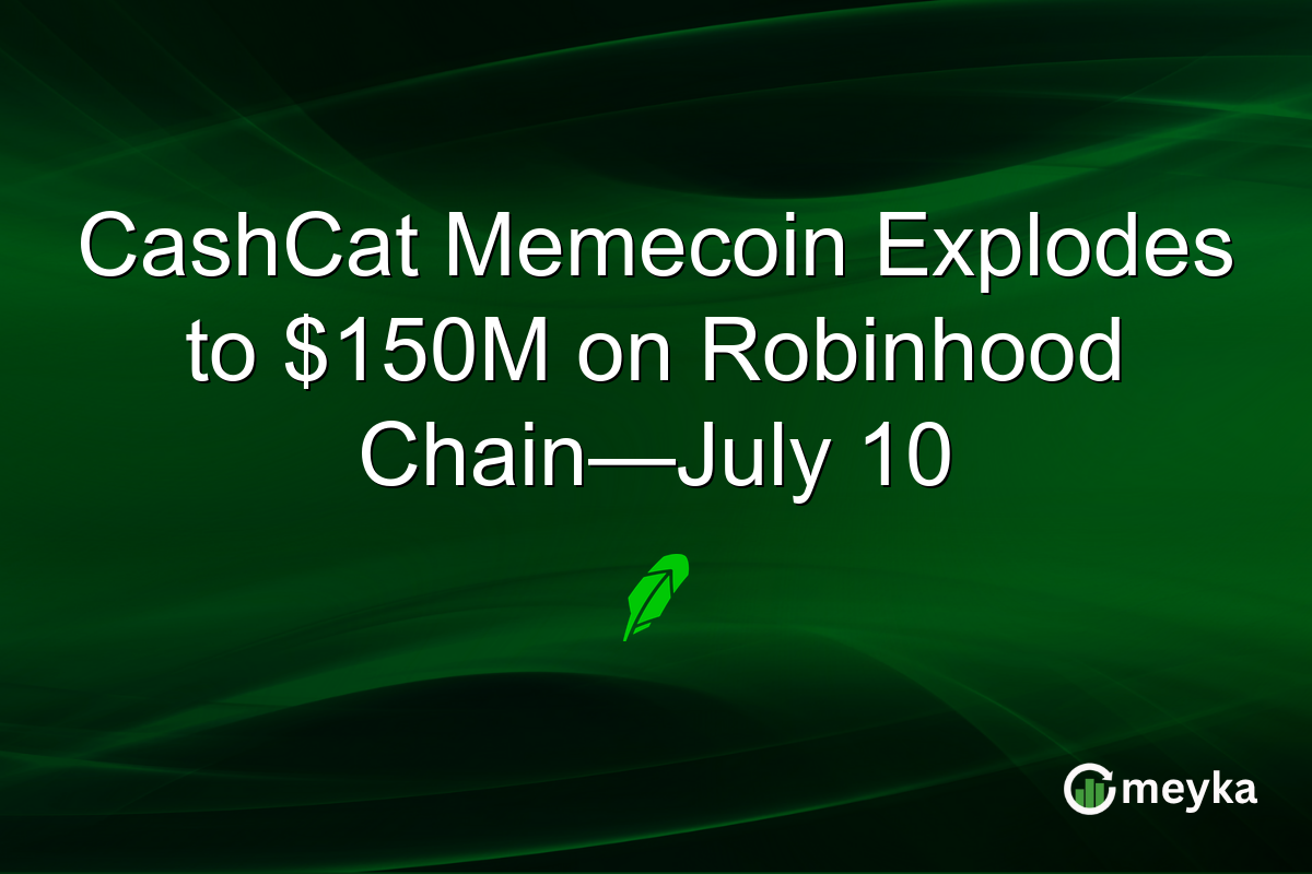 CashCat Memecoin Explodes to $150M on Robinhood Chain—July 10