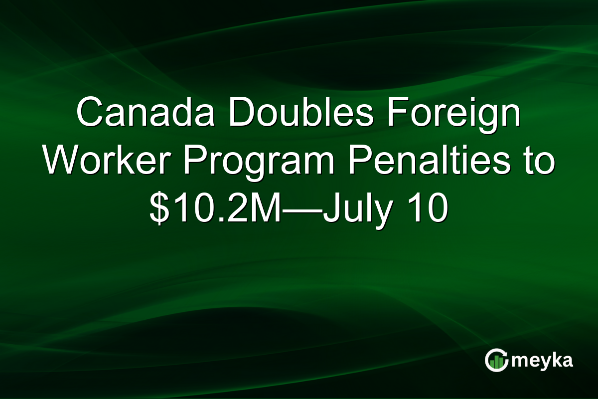 Canada Doubles Foreign Worker Program Penalties to $10.2M—July 10