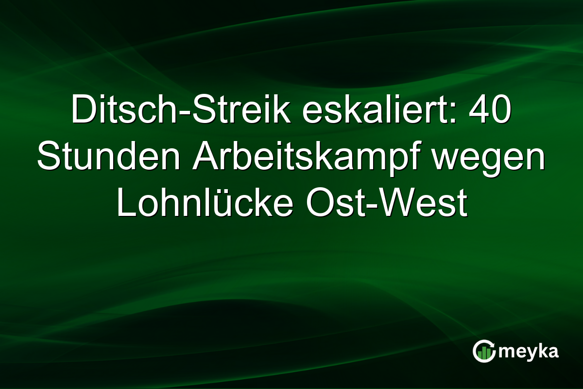 Ditsch-Streik eskaliert: 40 Stunden Arbeitskampf wegen Lohnlücke Ost-West
