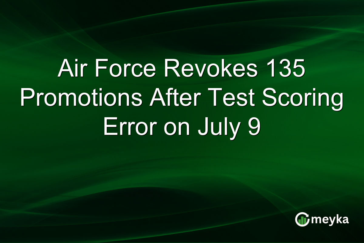 Air Force Revokes 135 Promotions After Test Scoring Error on July 9