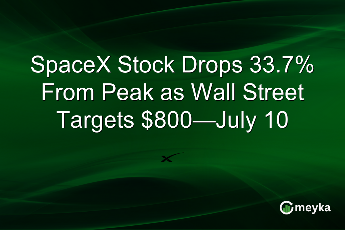 SpaceX Stock Drops 33.7% From Peak as Wall Street Targets $800—July 10