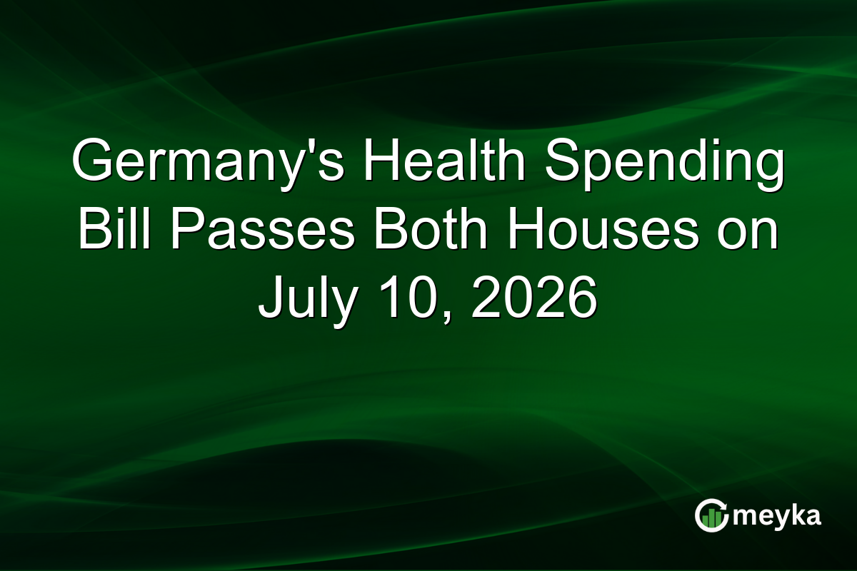 Germany’s Health Spending Bill Passes Both Houses on July 10, 2026