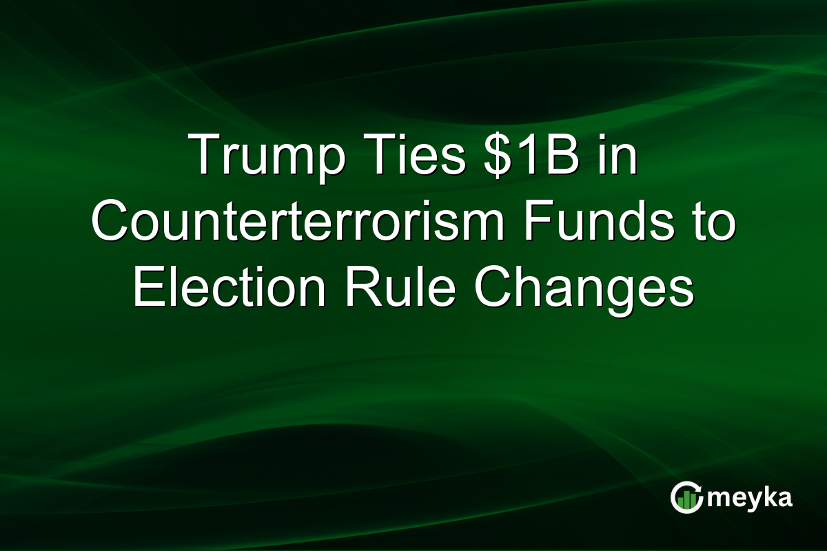Trump Ties $1B in Counterterrorism Funds to Election Rule Changes
