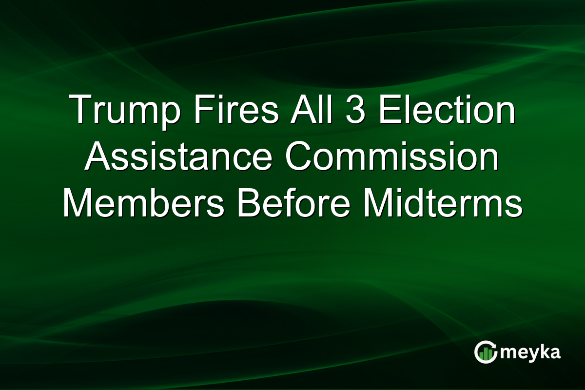 Trump Fires All 3 Election Assistance Commission Members Before Midterms
