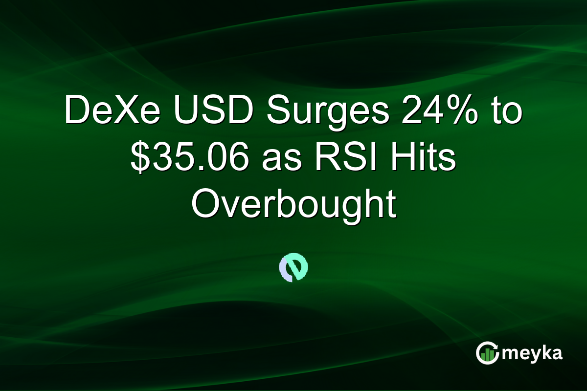 DeXe USD Surges 24% to $35.06 as RSI Hits Overbought