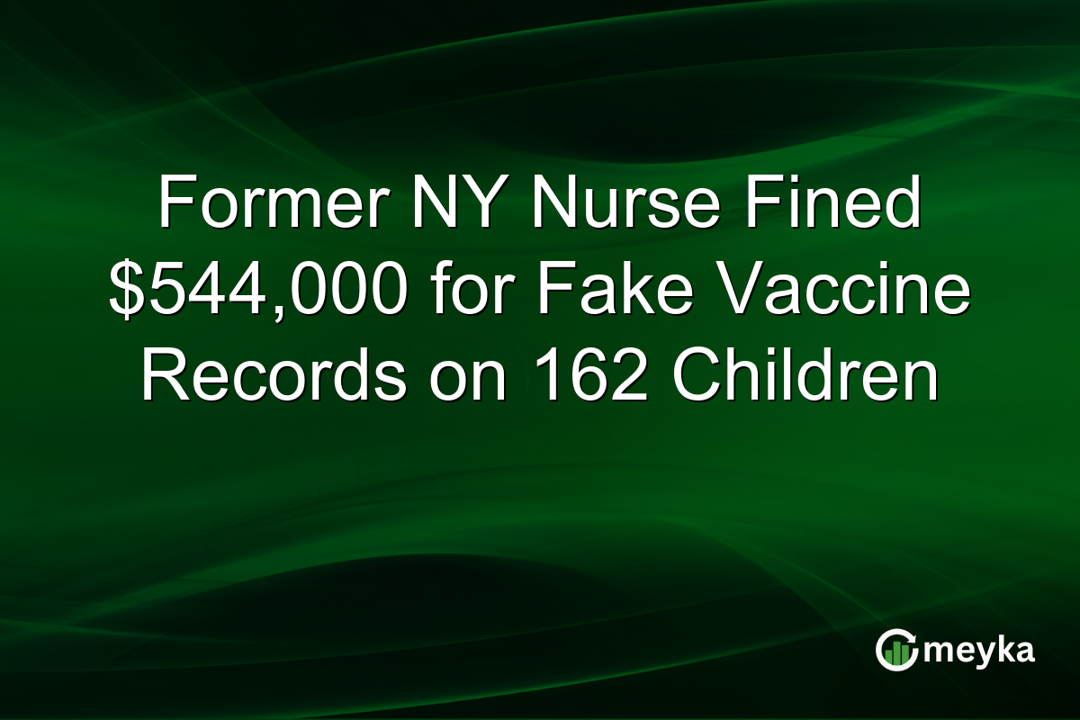 Former NY Nurse Fined $544,000 for Fake Vaccine Records on 162 Children