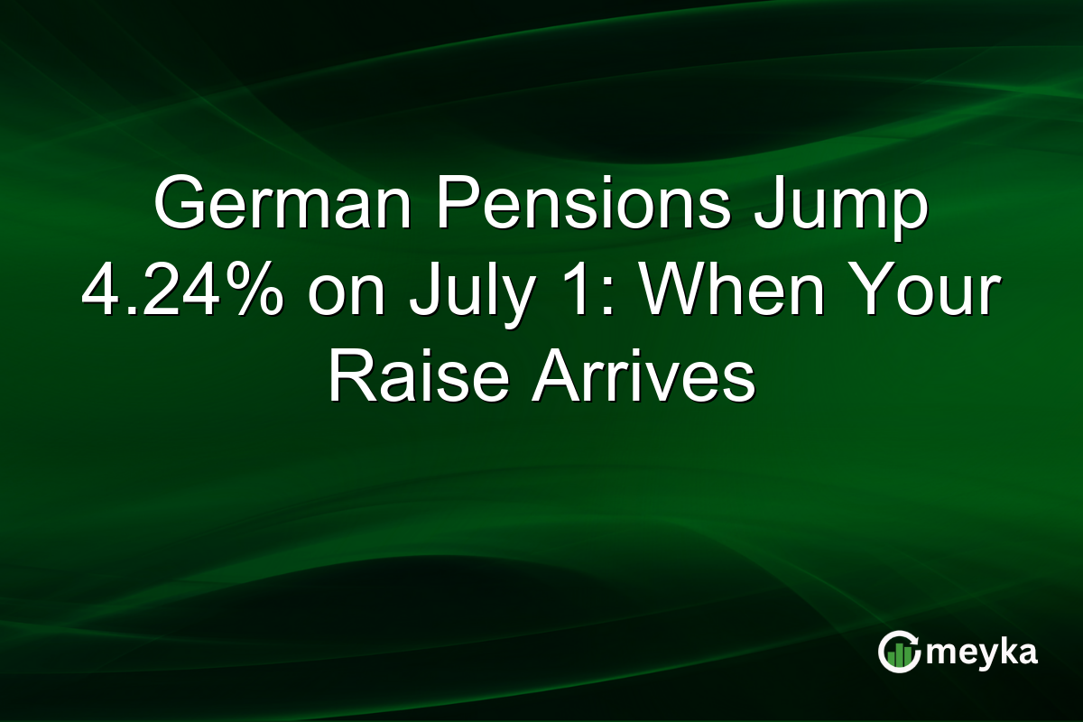German Pensions Jump 4.24% on July 1: When Your Raise Arrives