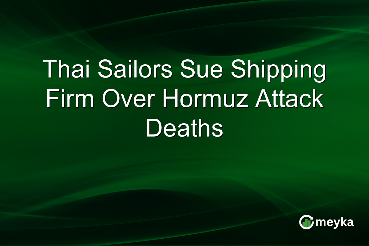 Thai Sailors Sue Shipping Firm Over Hormuz Attack Deaths