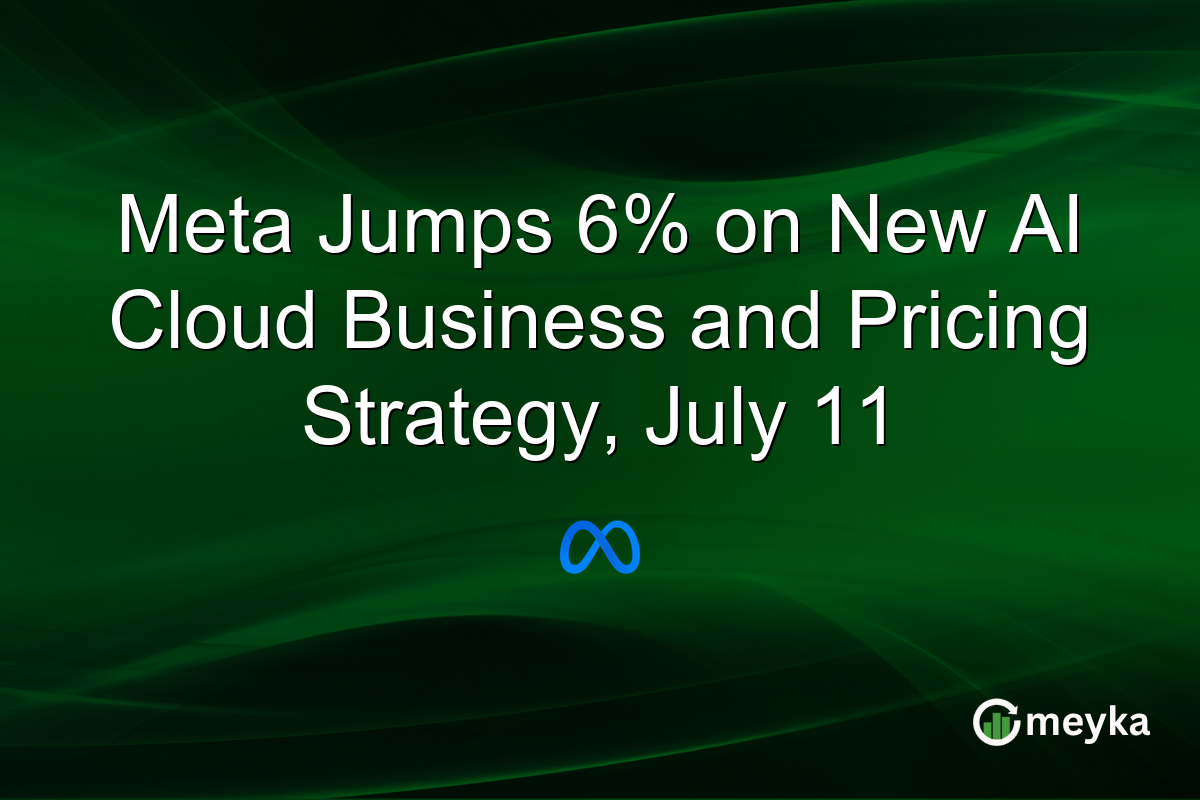 Meta Jumps 6% on New AI Cloud Business and Pricing Strategy, July 11