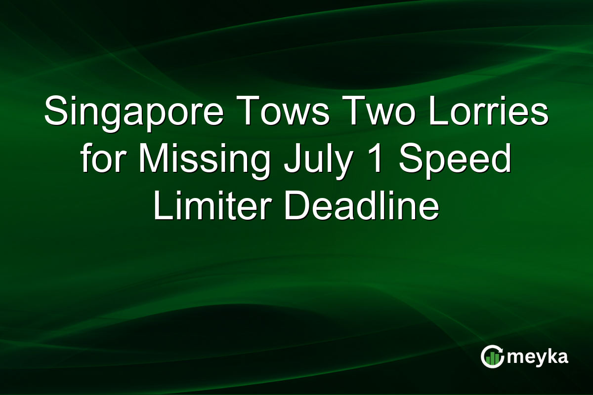Singapore Tows Two Lorries for Missing July 1 Speed Limiter Deadline