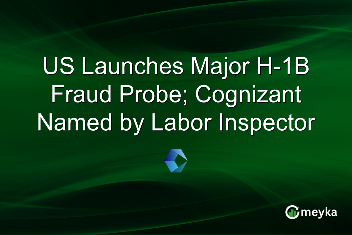 US Launches Major H-1B Fraud Probe; Cognizant Named by Labor Inspector