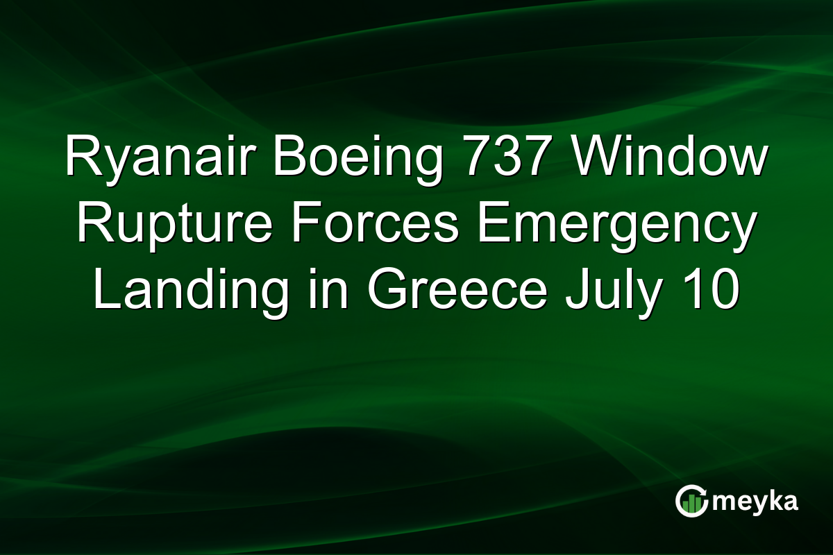 Ryanair Boeing 737 Window Rupture Forces Emergency Landing in Greece July 10