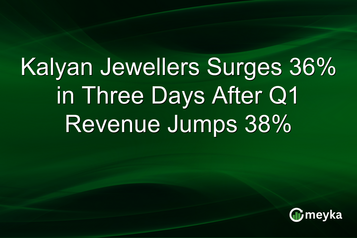 Kalyan Jewellers Surges 36% in Three Days After Q1 Revenue Jumps 38%