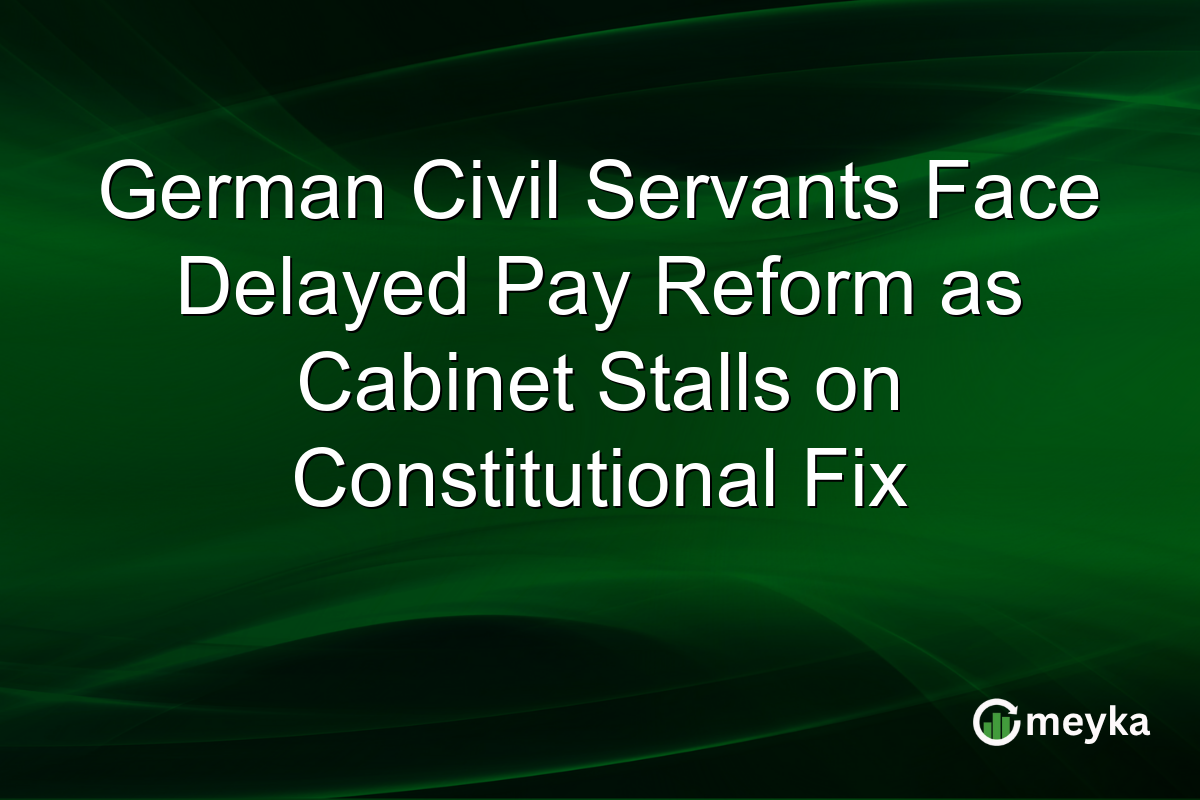 German Civil Servants Face Delayed Pay Reform as Cabinet Stalls on Constitutional Fix