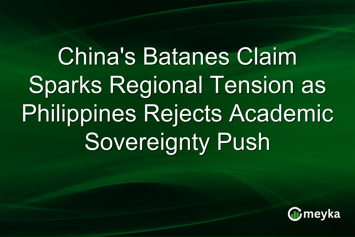 China’s Batanes Claim Sparks Regional Tension as Philippines Rejects Academic Sovereignty Push
