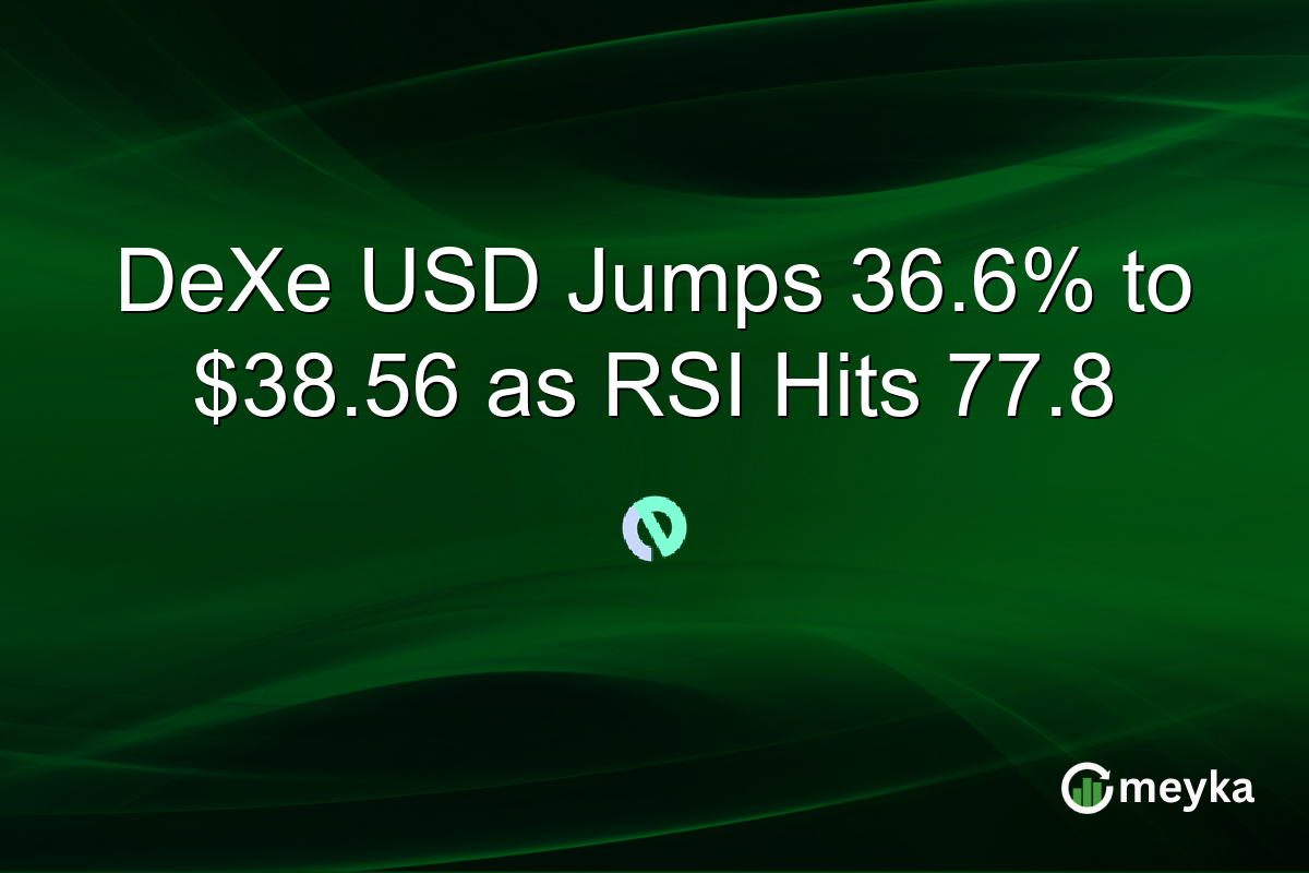 DeXe USD Jumps 36.6% to $38.56 as RSI Hits 77.8