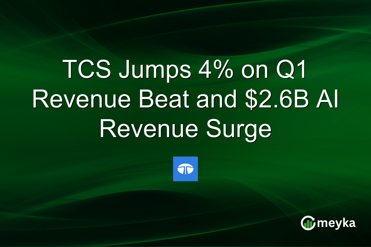 TCS Jumps 4% on Q1 Revenue Beat and $2.6B AI Revenue Surge