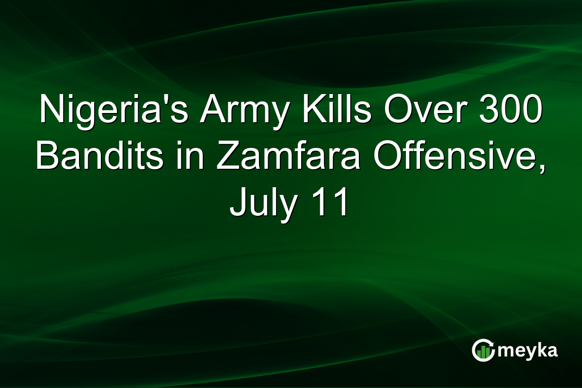 Nigeria’s Army Kills Over 300 Bandits in Zamfara Offensive, July 11