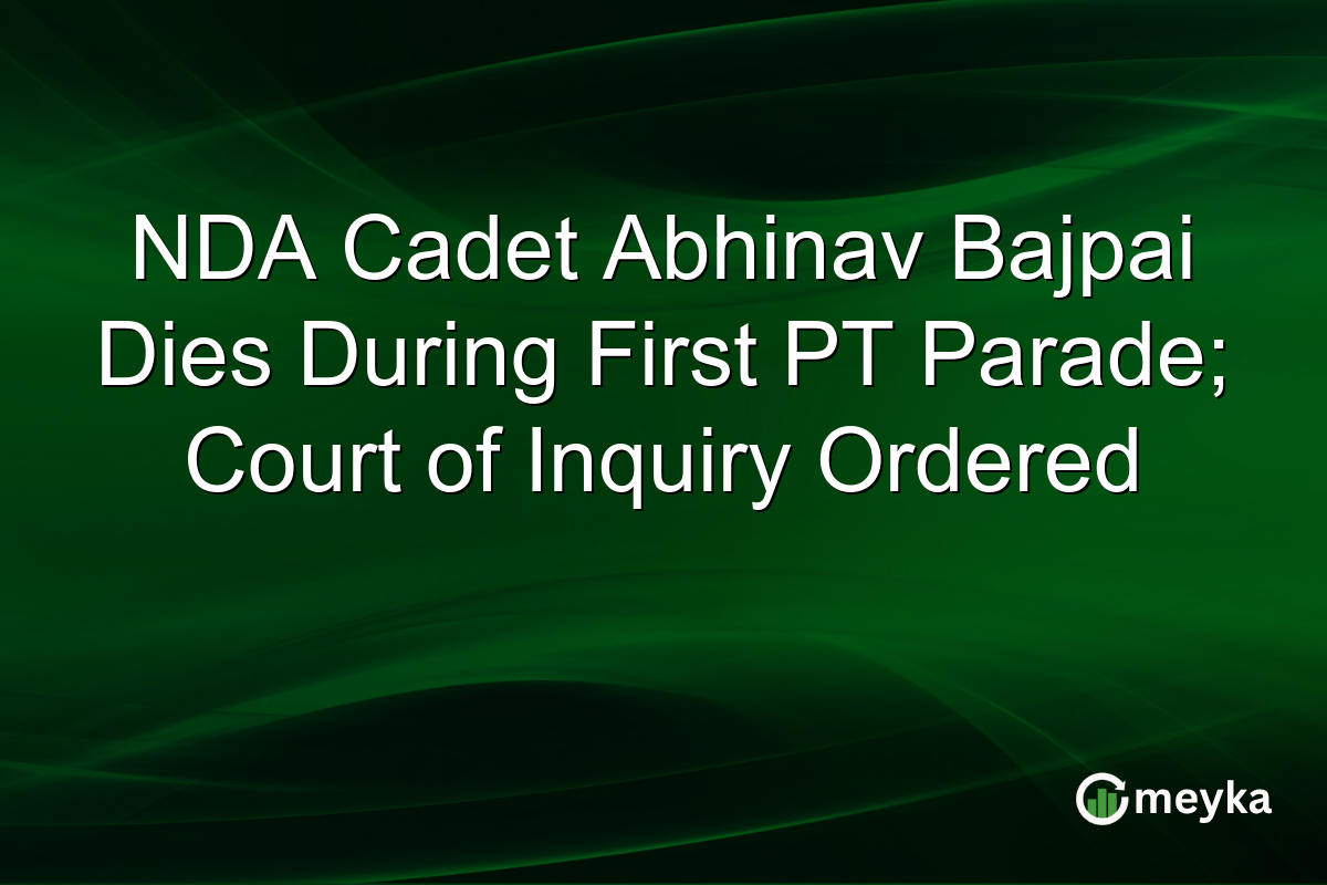 NDA Cadet Abhinav Bajpai Dies During First PT Parade; Court of Inquiry Ordered