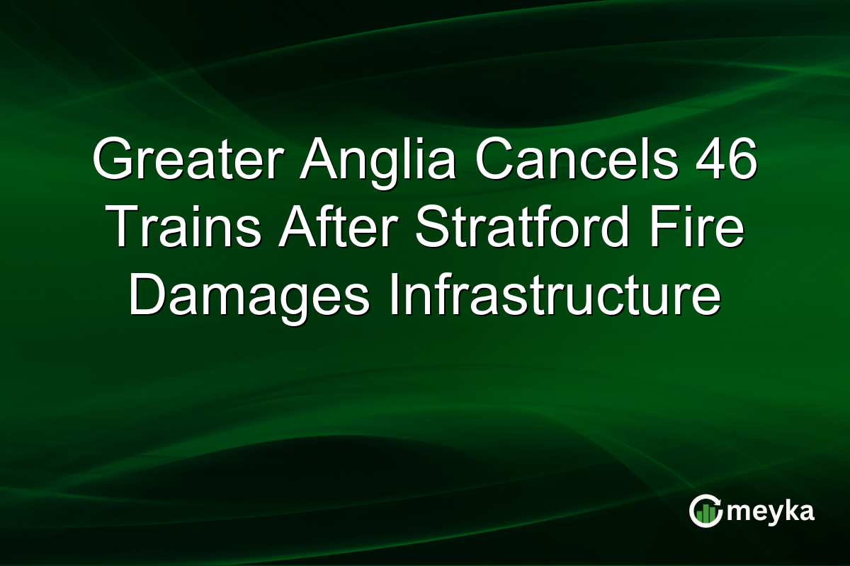 Greater Anglia Cancels 46 Trains After Stratford Fire Damages Infrastructure