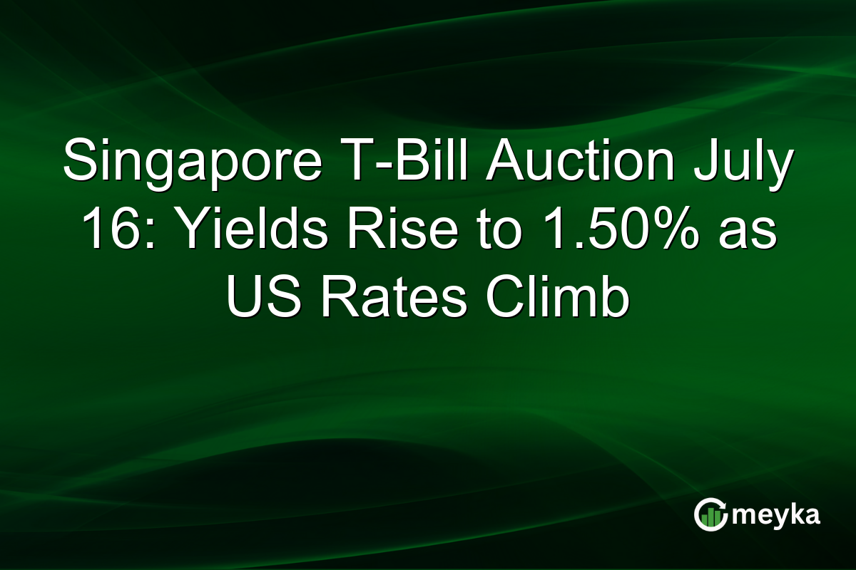 Singapore T-Bill Auction July 16: Yields Rise to 1.50% as US Rates Climb