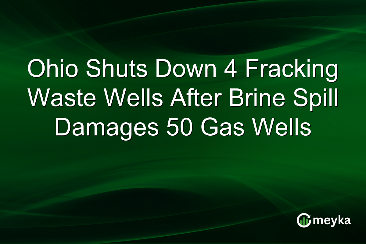 Ohio Shuts Down 4 Fracking Waste Wells After Brine Spill Damages 50 Gas Wells